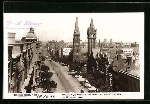 AK Melbourne, Looking West Along Collins Street