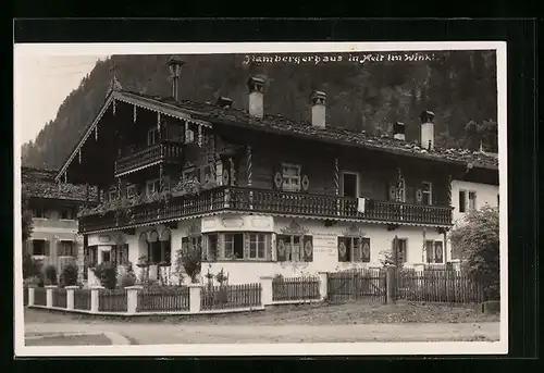 AK Reit im Winkl, Bambergerhaus, Strassenansicht