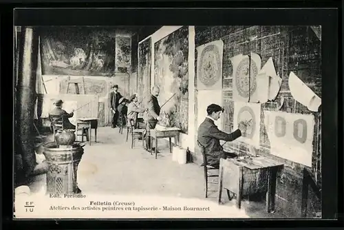 AK Felletin, Atelier des artistes peintres en tapisserie, Maison Bournaret