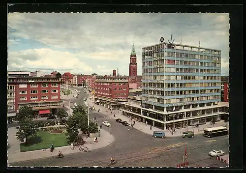 AK Kiel, Holstentor und Kuhberg mit Hotel Astor