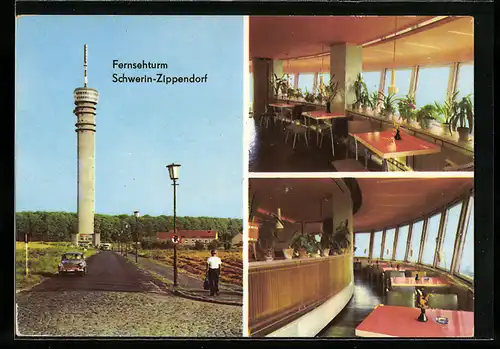 AK Schwerin-Zippendorf, Fernsehturm mit Gaststätte