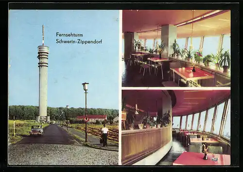 AK Schwerin-Zippendorf, Fernsehturm, Café