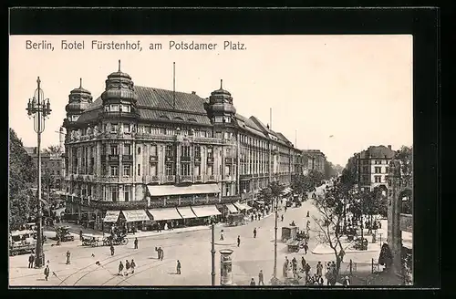 AK Berlin-Tiergarten, Hotel Fürstenhof am Potsdamer Platz