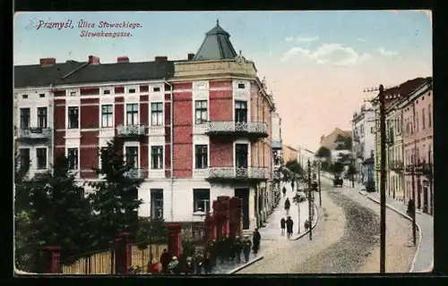 AK Przemysl, Passanten auf der Slowakengasse