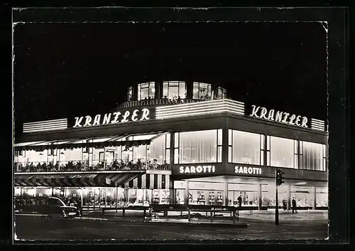 AK Berlin, Kurfürstendamm, Kranzlerecke bei Nacht