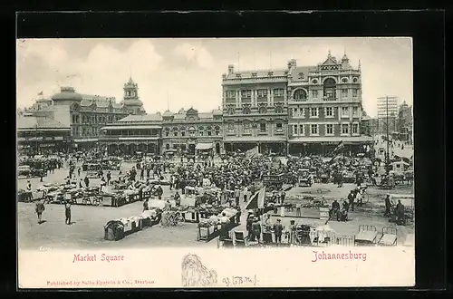 AK Johannesburg, Market Square, Blick auf den Markt