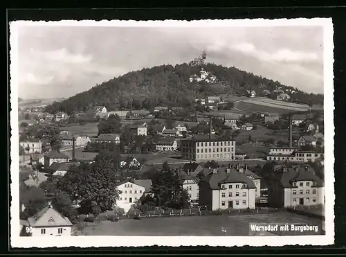 AK Warnsdorf, Teilansicht mit Burgsberg