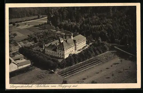 AK Langensteinbach, Bibelheim vom Flugzeug aus