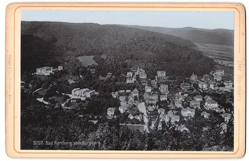 Fotografie Stengel & Co., Dresden, Ansicht Bad Harzburg, Blick vom Burgberg auf die Stadt