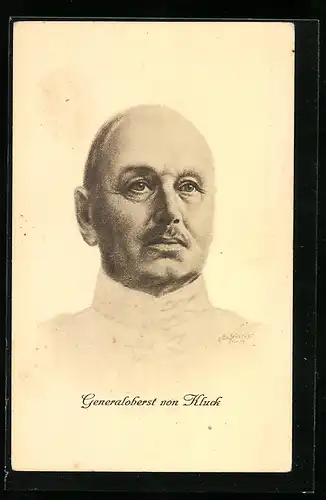 Künstler-AK Heerführer Generaloberst von Kluck in Uniform