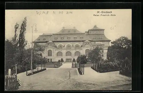 AK Mönchen-Gladbach, Blick auf die Kaiser Friedrich-Halle