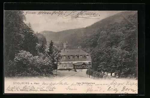 AK Stolberg a. Harz, Hotel Schützenhaus