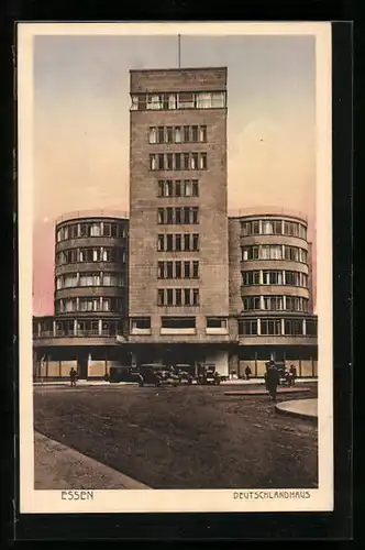 AK Essen, Deutschlandhaus, Frontansicht