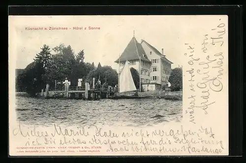 AK Küsnacht a. Zürichsee, Hotel zur Sonne