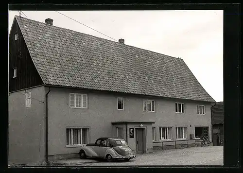 AK Dankerode /Harz, Auto vor Haus