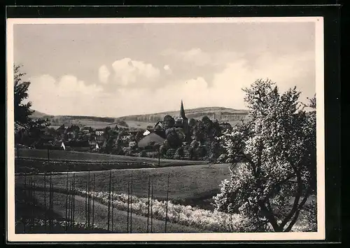 AK Stieldorf, Ortsansicht mit Kirche