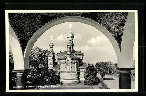 AK Darmstadt, Künstlerkolonie Russ. Kapelle