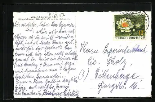 AK Görwihl / Schwarzwald, Gesamtansicht mit Albert-Schweitzer-Haus