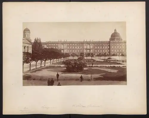 Fotografie PGH, Berlin, Ansicht Berlin, Blick vom Lustgarten nach dem königlichen Schloss, links Teil des Dom