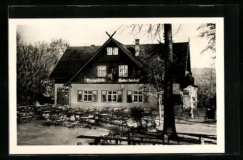 AK Liebenstein /Th., Gaststätte und Fremdenheim Hubertushof Otto Staudacher mit Garten