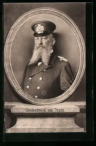 AK Grossadmiral Alfred von Tirpitz im Portrait