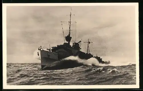 AK Torpedoboot in hoher Fahrt, Kriegsmarine