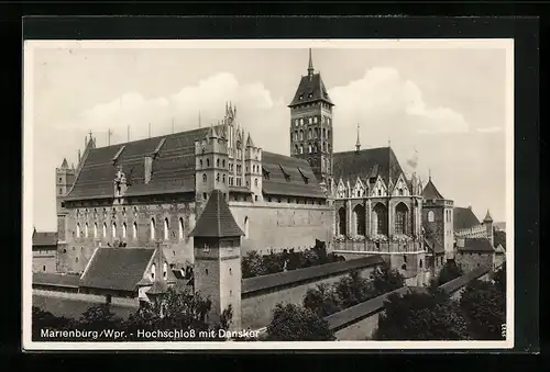 AK Marienburg / Malbork, Hochschloss von Südosten