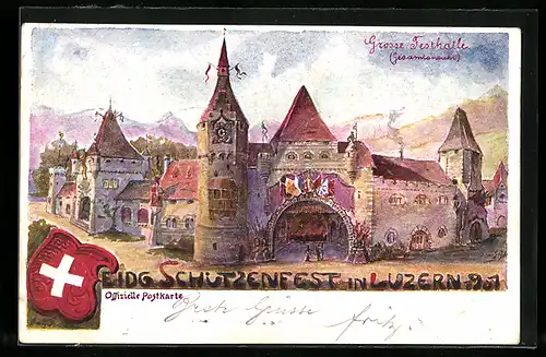 AK Luzern, Eidg. Schützenfest 1901, Grosse Festhalle