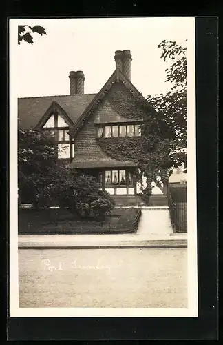 Foto-AK Port Sunlight, Strassenpartie mit Wohnhaus