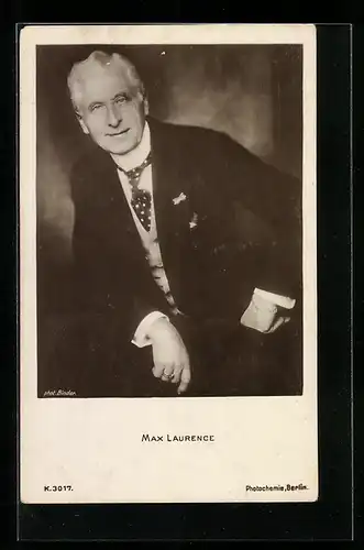 AK Schauspieler Max Laurence charmant im Anzug