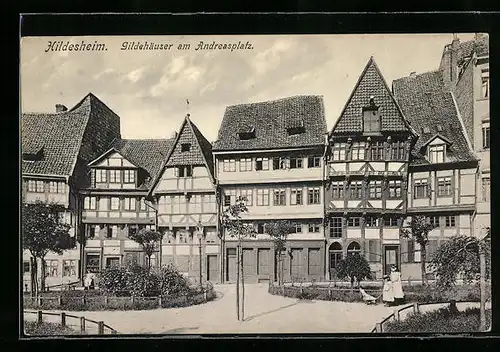 AK Hildesheim, Gildehäuser am Andreasplatz