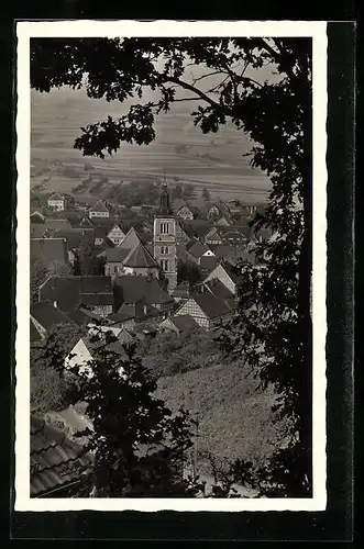 AK Königsberg in Bayern, Gesamtansicht von einem Berg aus