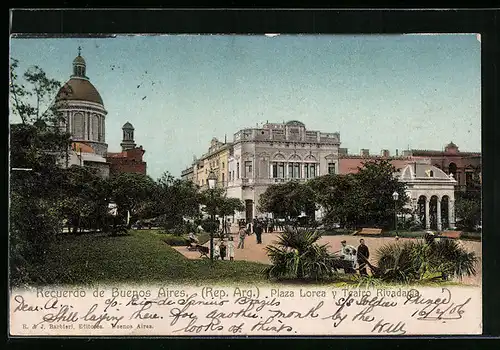 AK Buenos Aires, Plaza Lorea y Teatro Rivadavia