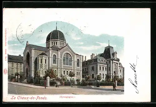 Lithographie La Chaux-de-Fonds, La Synagogue