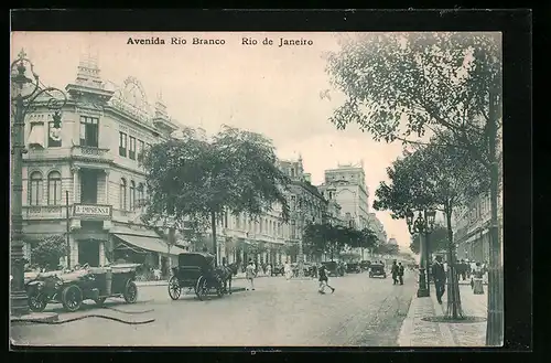 AK Rio de Janeiro, Avenida Rio Branco, Strassenpartie