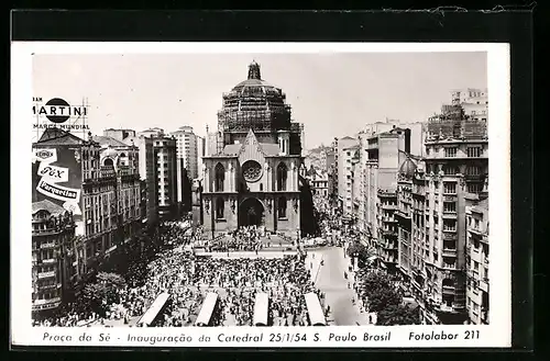 AK S. Paulo, Praca da Se, Inauguracao da Catedral 25 /1 /54