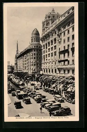 AK Buenos Aires, Diagonal Avenida Roque Saenz Pena