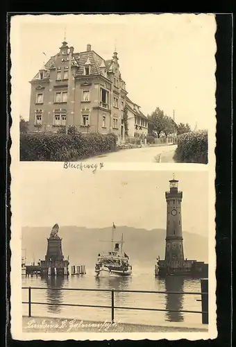 Foto-AK Lindau, Haus und Strasse Bleicheweg 7