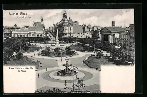 AK Buenos Aires, Avenida y Plaza de Mayo