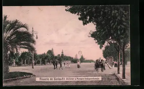 AK Rosario de Santa-Fé, Bulevar y Parque Independencia