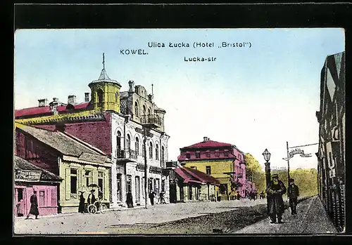 AK Kowel, Hotel Bristol, Luckastrasse