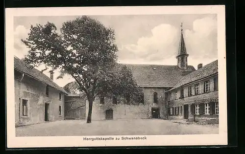 AK Schwanebeck, Herrgottskapelle mit Baum