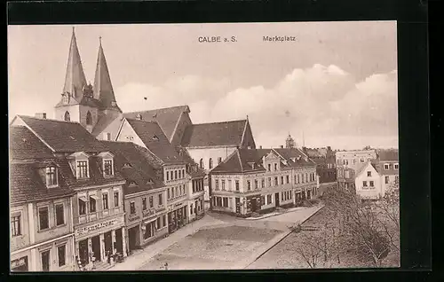 AK Calbe a. S., Conditorei am Marktplatz