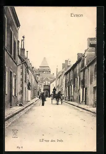 AK Evron, La Rue des Prés, Strassenpartie