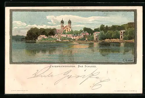 Künstler-AK C.Biese: Friedrichshafen, Das Schloss