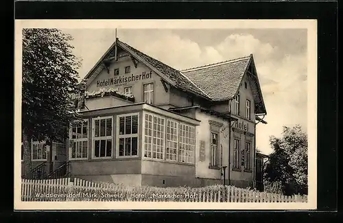 AK Waldsieversdorf, Hotel Märkischer Hof, Bes. W. Knoll