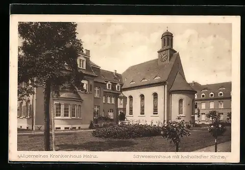 AK Mainz, Allgemeines Krankenhaus, Schwesternhaus mit katholischer Kirche