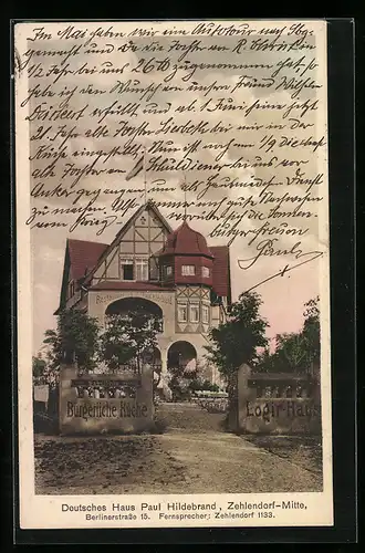 AK Zehlendorf-Mitte, Gasthaus Paul Hildebrand, Berliner Strasse 15