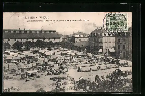 AK Mulhouse, Place du marché aux pommes de terres