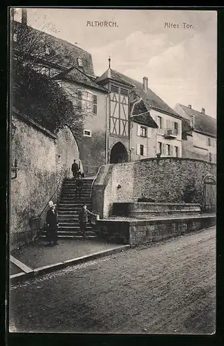 AK Altkirch, Strassenpartie Altes Tor